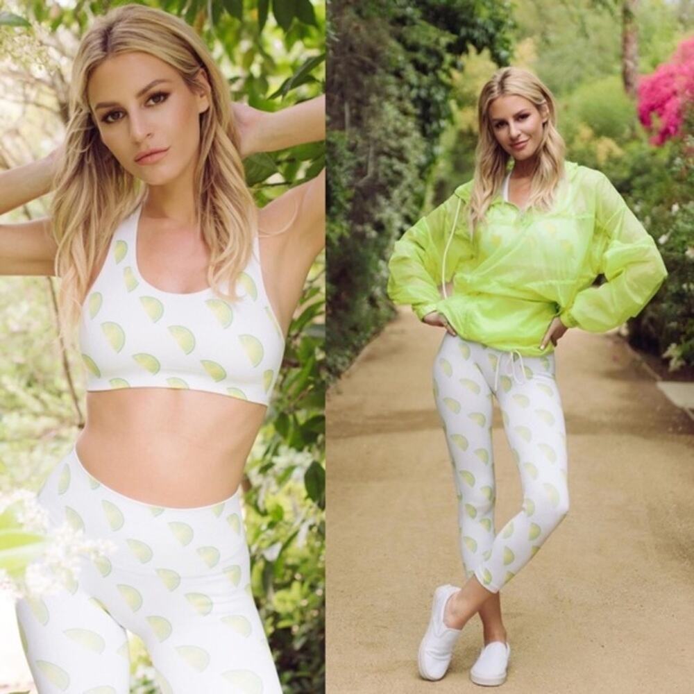 NWT! MORGAN STEWART SPORT Lime Legging Set